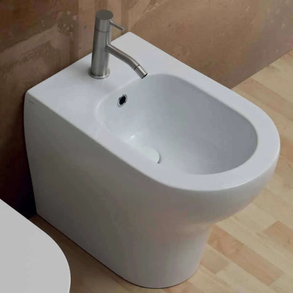 Nowoczesny ceramiczny bidet o wymiarach 54x35 cm, wykonany we Włoszech Viadurini