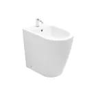 Bidet jednootworowy z przesuniętym odpływem, ceramiczny, o nowoczesnym designie - Oleandro  Viadurini