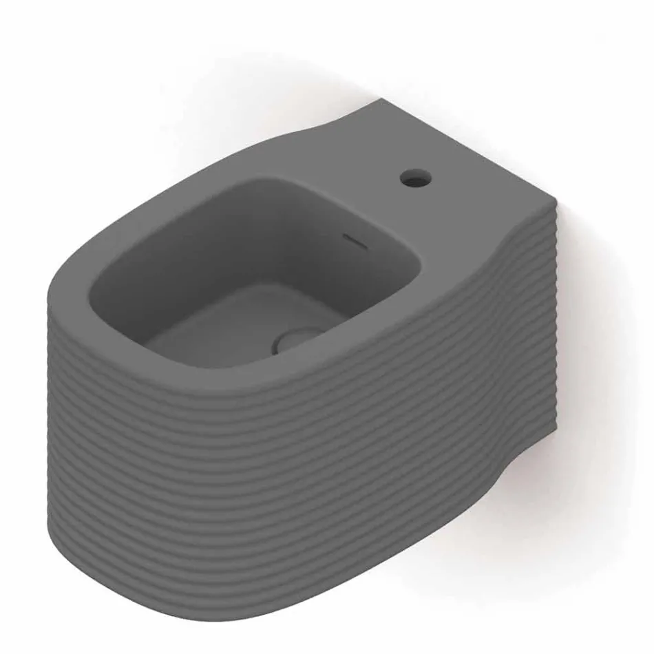 Ceramiczny bidet wiszący o nowoczesnym designie wyprodukowany we Włoszech, Hamlet Viadurini