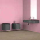 Ceramiczny bidet wiszący o nowoczesnym designie wyprodukowany we Włoszech, Hamlet Viadurini