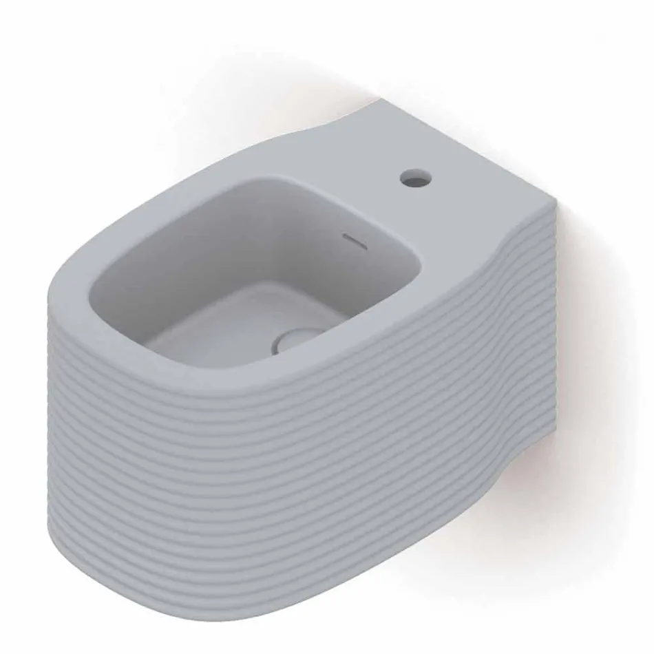 Ceramiczny bidet wiszący o nowoczesnym designie wyprodukowany we Włoszech, Hamlet Viadurini