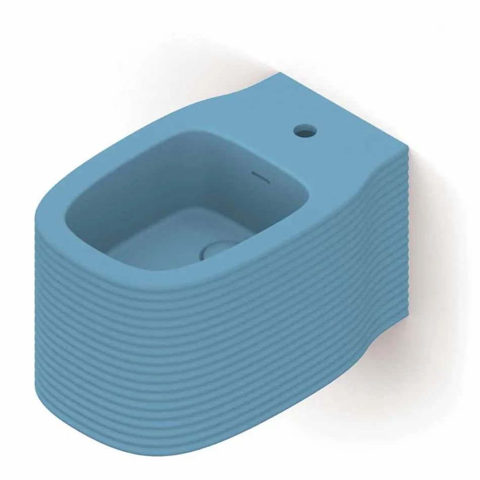 Ceramiczny bidet wiszący o nowoczesnym designie wyprodukowany we Włoszech, Hamlet Viadurini