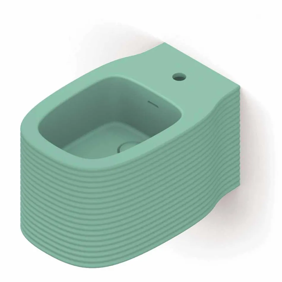 Ceramiczny bidet wiszący o nowoczesnym designie wyprodukowany we Włoszech, Hamlet Viadurini