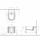 Ceramiczny bidet wiszący o nowoczesnym designie wyprodukowany we Włoszech, Hamlet Viadurini