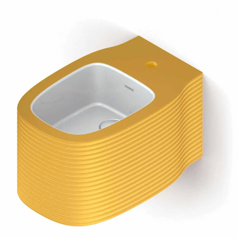 Ceramiczny bidet wiszący o nowoczesnym designie wyprodukowany we Włoszech, Hamlet Viadurini