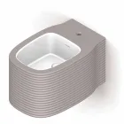 Ceramiczny bidet wiszący o nowoczesnym designie wyprodukowany we Włoszech, Hamlet Viadurini