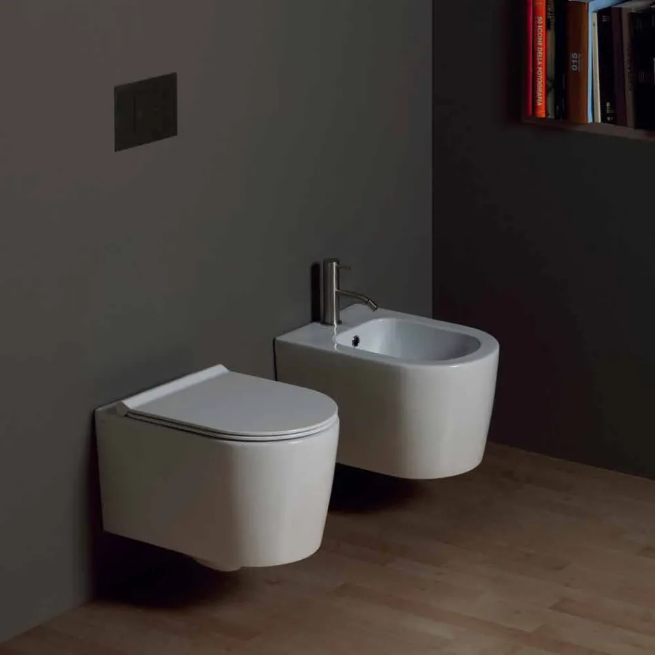 Nowoczesny ceramiczny bidet Shine Square 50x35cm, wyprodukowany we Włoszech Viadurini