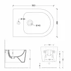 Nowoczesny ceramiczny bidet Shine Square 50x35cm, wyprodukowany we Włoszech Viadurini