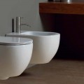 Nowoczesny bidet wiszący w białej ceramicznej oprawie Star 50x35cm wykonany we Włoszech