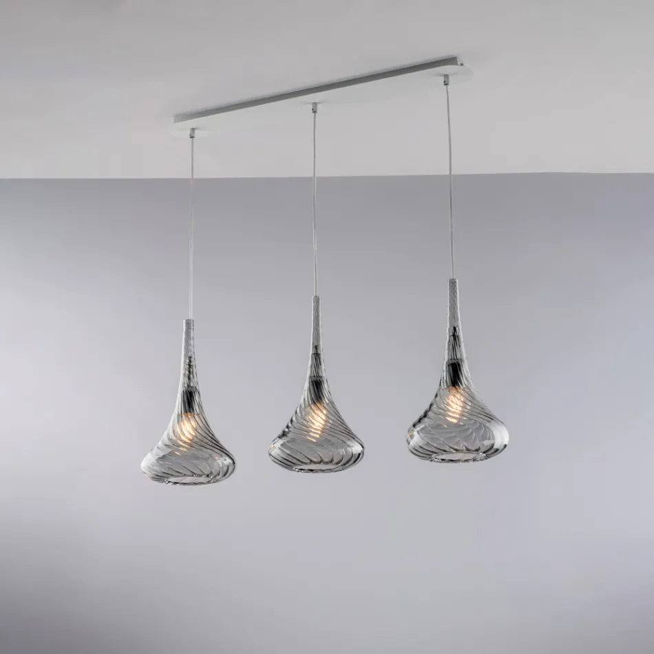 Żelazna szyna ze szkłem pyreksowym Wyprodukowano we Włoszech do dekoracji wnętrz - Corinto Viadurini