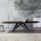 Stół rozkładalny Bonaldo Big Table wykonany z drewna w stylu włoskim Viadurini