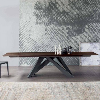 Stół rozkładalny Bonaldo Big Table wykonany z drewna w stylu włoskim