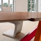 Stół do fornirowania z drewna stołowego Bonaldo Big Table wykonany we Włoszech Viadurini