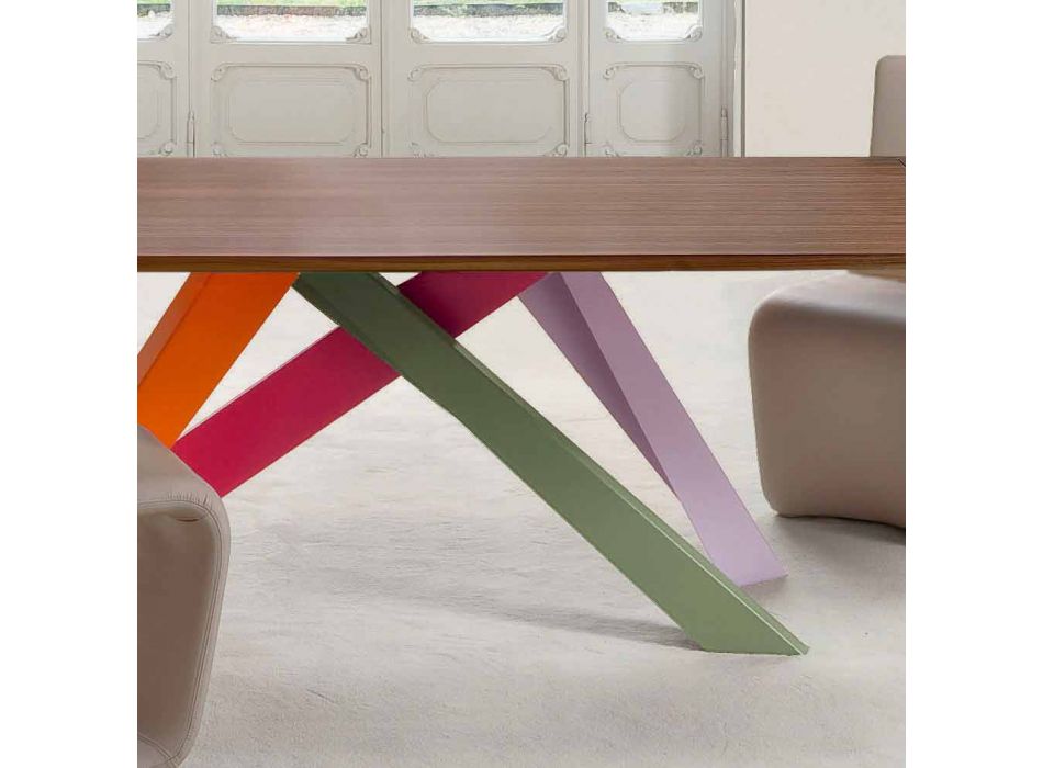 Stół do fornirowania z drewna stołowego Bonaldo Big Table wykonany we Włoszech Viadurini
