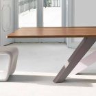 Stolik z drewna fornirowanego Bonaldo Big Table wykonany we Włoszech Viadurini