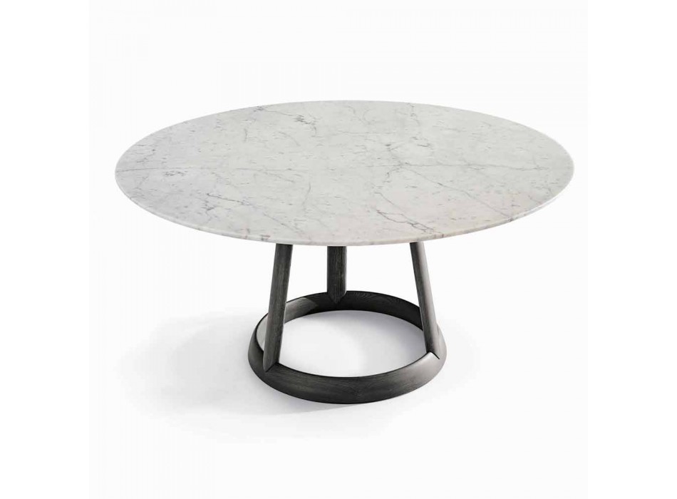 Okrągły stół Bonaldo Green Design Podłoga z marmuru Carrara wykonana we Włoszech Viadurini