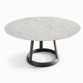 Bonaldo Greeny stół okrągły design z marmurowym blatem Carrara 