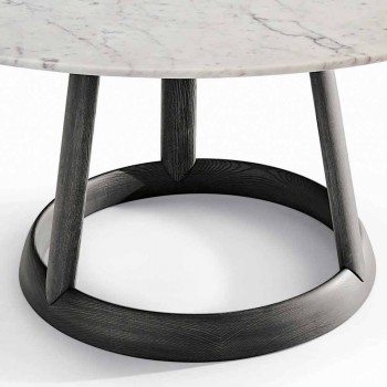 Okrągły stół Bonaldo Green Design Podłoga z marmuru Carrara wykonana we Włoszech