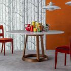 Okrągły stół Bonaldo Greeny Podłoga marmurowa Calacatta wykonana we Włoszech Viadurini