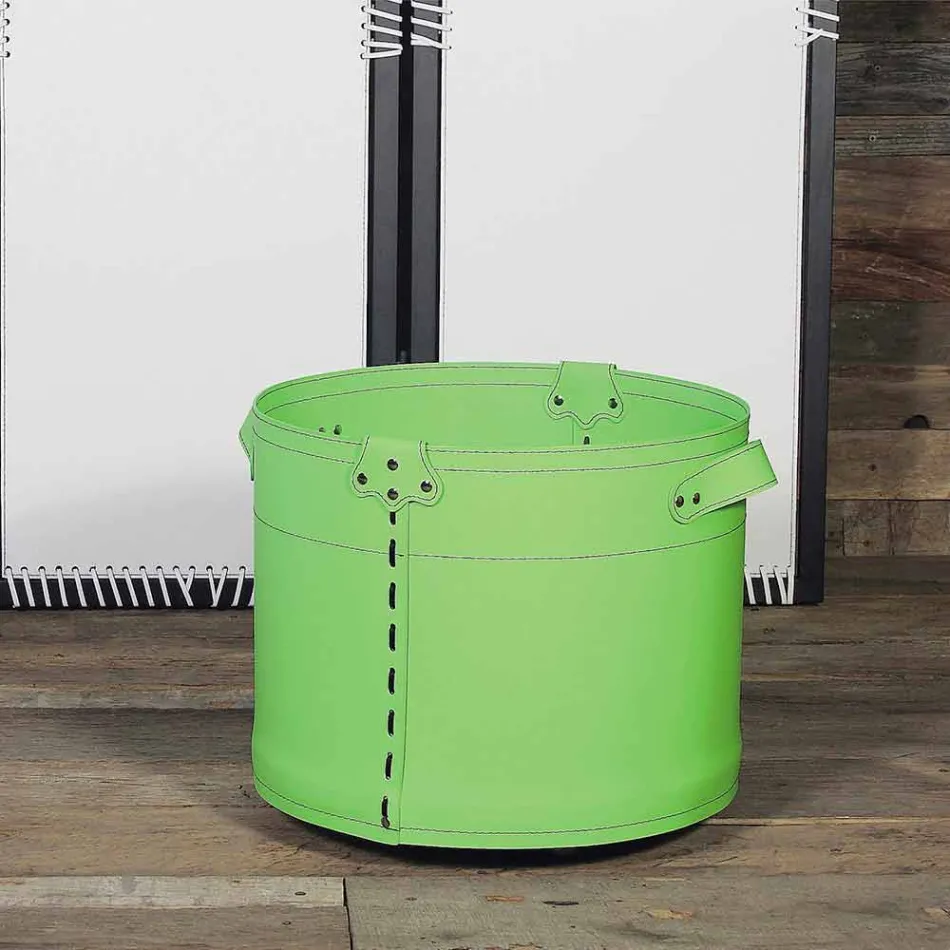 Uchwyt na drewno w 100% wyprodukowany we Włoszech ze skóry Cartesio Viadurini