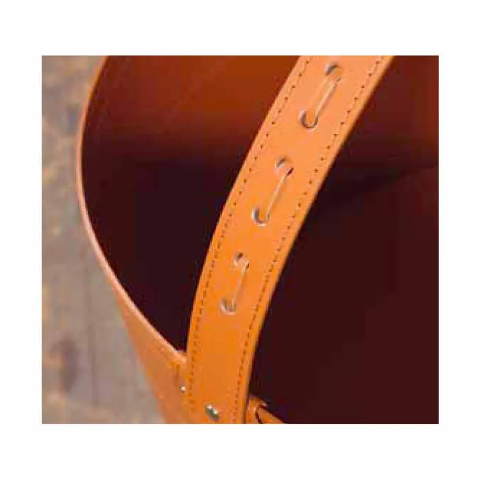 Torba na drewno opałowe ze skóry Milo 100% Made in Italy Viadurini