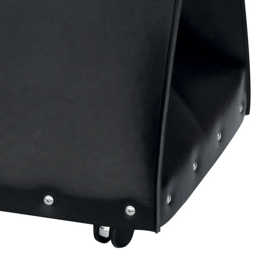 Torba na drewno opałowe z ekoskóry na kółkach Made in Italy - Ślimak Viadurini