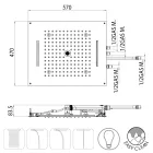 Nowoczesna głowica prysznicowa Bossini Dream w chromowanym wykończeniu z oświetleniem LED i czterema funkcjami Viadurini