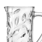 Ekologiczny Kryształowy Dzbanek z Dekoracją Liścia w 2 Kawałkach - Magnolio Viadurini