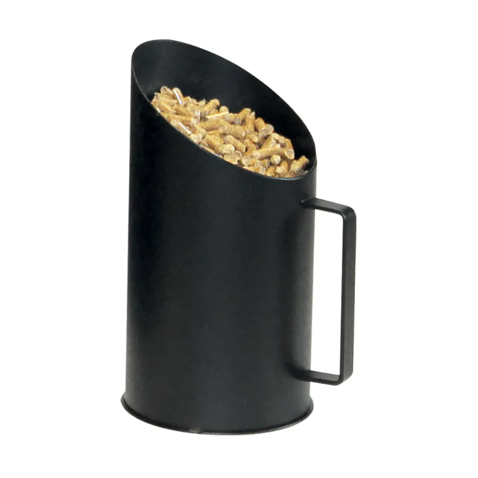 Dzbanek do dozowania pelletu z metalowym uchwytem Made in Italy - Jurta Viadurini