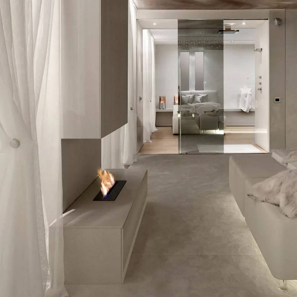 Liniowy palnik ręczny ze stali nierdzewnej do kominka na bioetanol - Brandon Viadurini