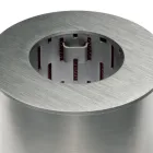 Okrągły palnik ze stali satynowej do kominka na bioetanol - Griff12 Viadurini