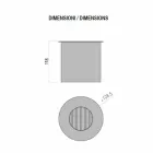 Okrągły palnik ze stali satynowej do kominka na bioetanol - Griff12 Viadurini