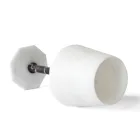 Kieliszek do wina z satynowego białego marmuru Carrara i czerwonego Levanto - Caglio Viadurini