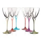 Szklanki do likieru w kolorowym lub przezroczystym ekokrysztale 12 szt. - amalgamat Viadurini