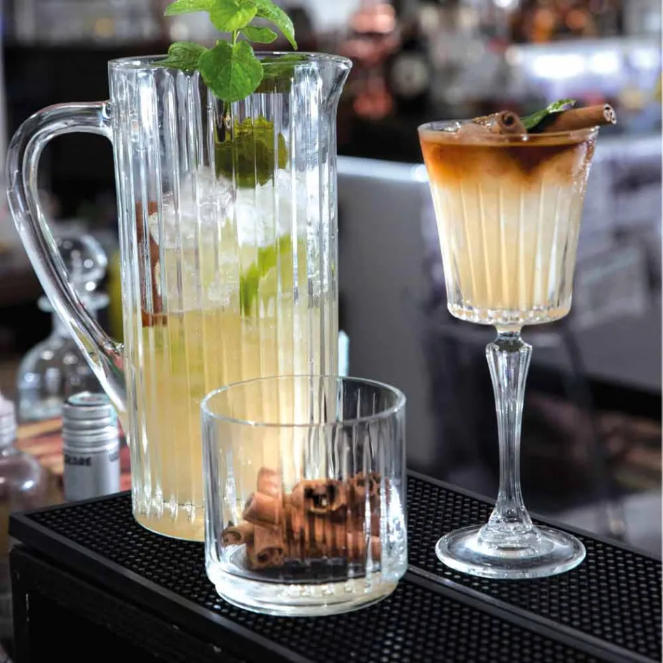 Luksusowy projekt kieliszków do wina i koktajli z Eco Crystal 12 sztuk - Senzatempo Viadurini