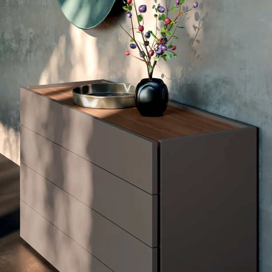 Sypialnia z 4 nowoczesnymi elementami designu Made in Italy - Electric Viadurini