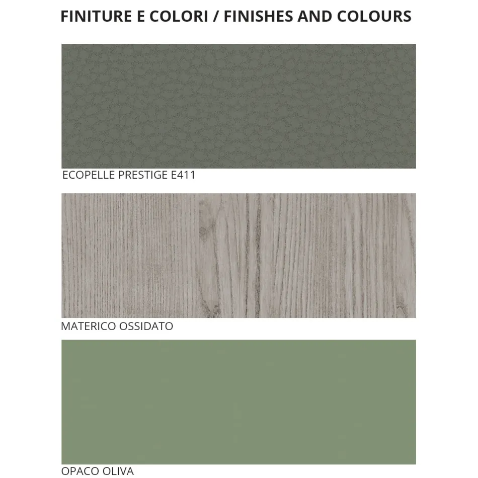 Sypialnia z 5 Nowoczesnymi Elementami Made in Italy Wysoka jakość - Rieti Viadurini