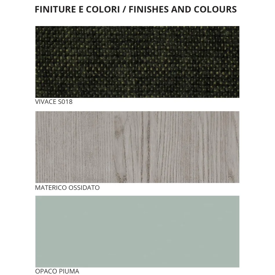 Kompletna sypialnia z 4 nowoczesnymi elementami Made in Italy Cenne - Verminia Viadurini