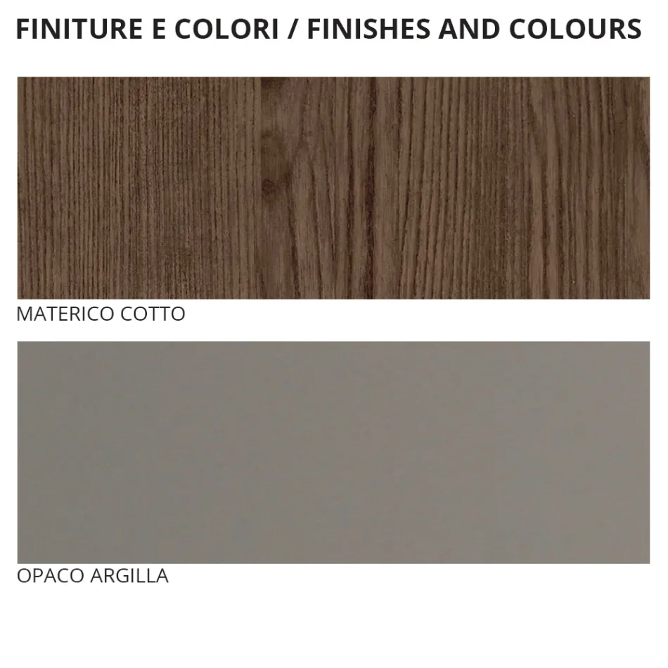 Kompletna sypialnia z 5 elementami w nowoczesnym stylu Made in Italy - Savanna Viadurini