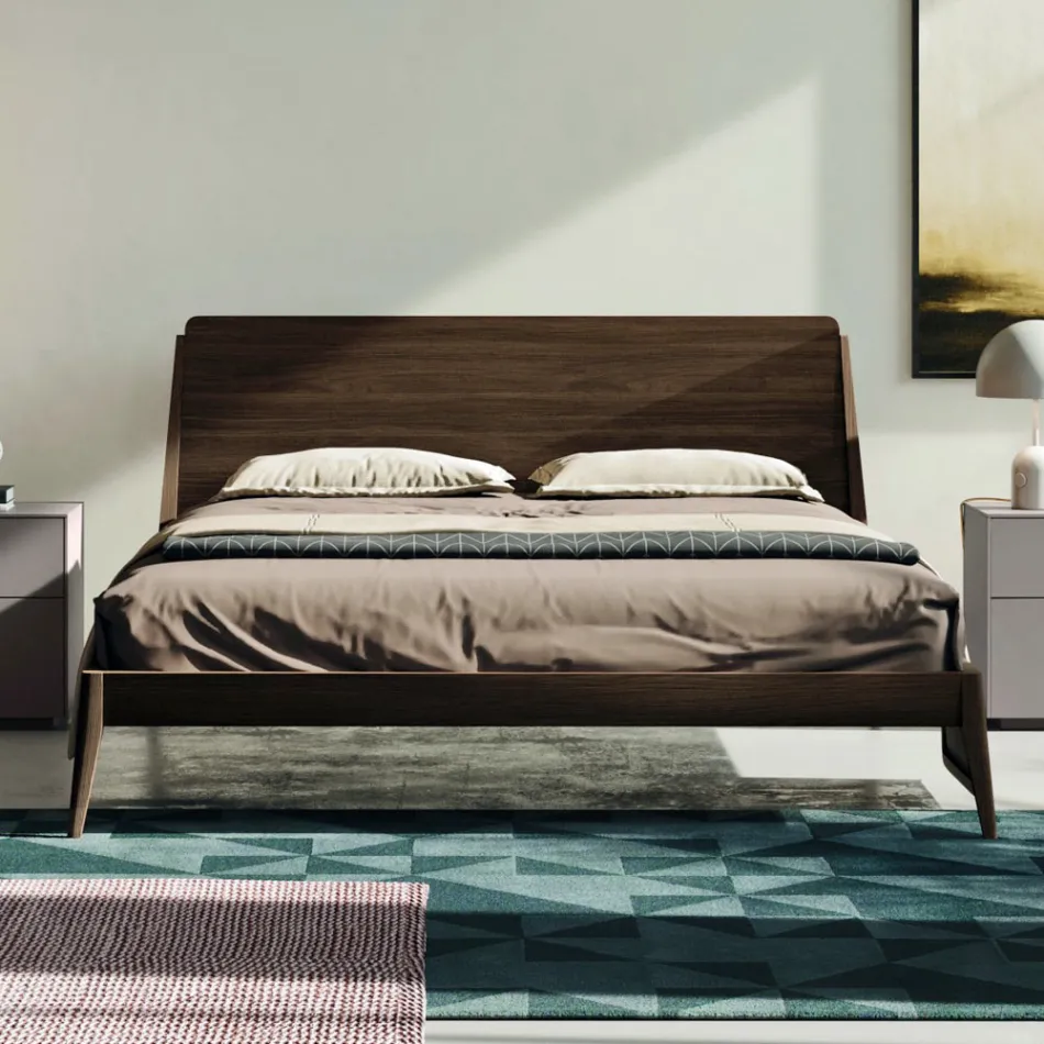 Kompletna sypialnia z 5 elementami w nowoczesnym stylu Made in Italy - Savanna Viadurini