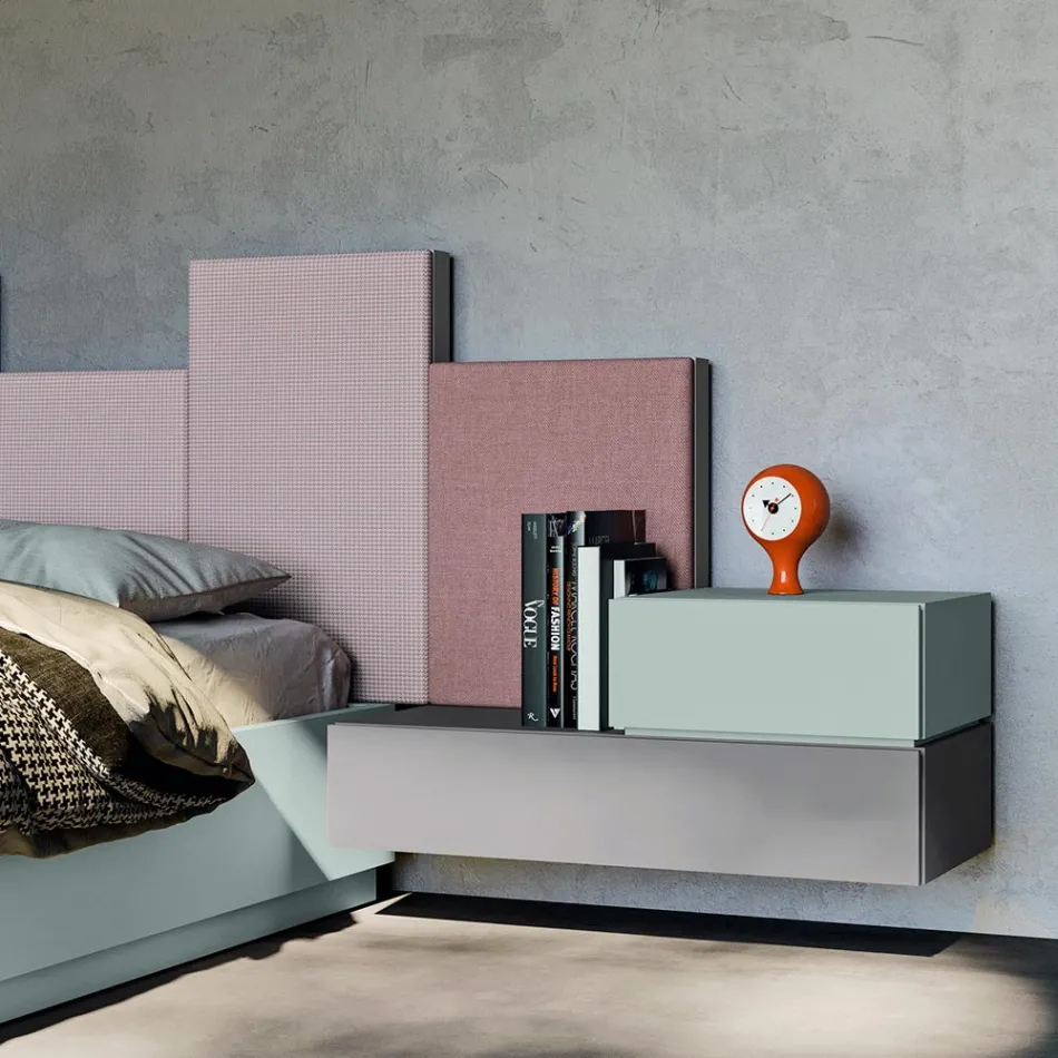 Kompletna sypialnia z 5 elementami Made in Italy wysokiej jakości - kwarc Viadurini