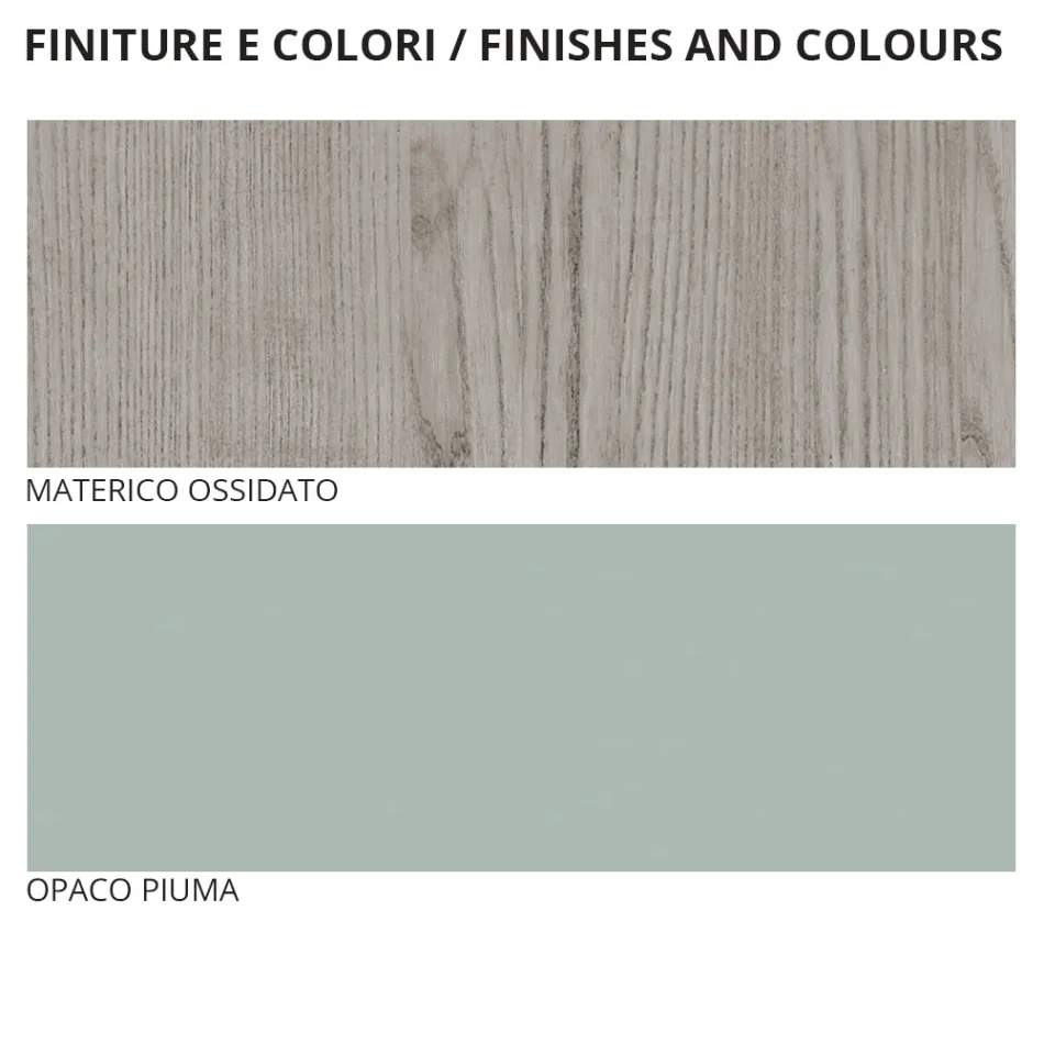 Nowoczesna sypialnia z 4 elementami w nowoczesnym stylu Made in Italy - Lusinda Viadurini