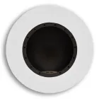 Okrągły ścienny kominek na bioetanol z malowanej stali - Trenton Viadurini