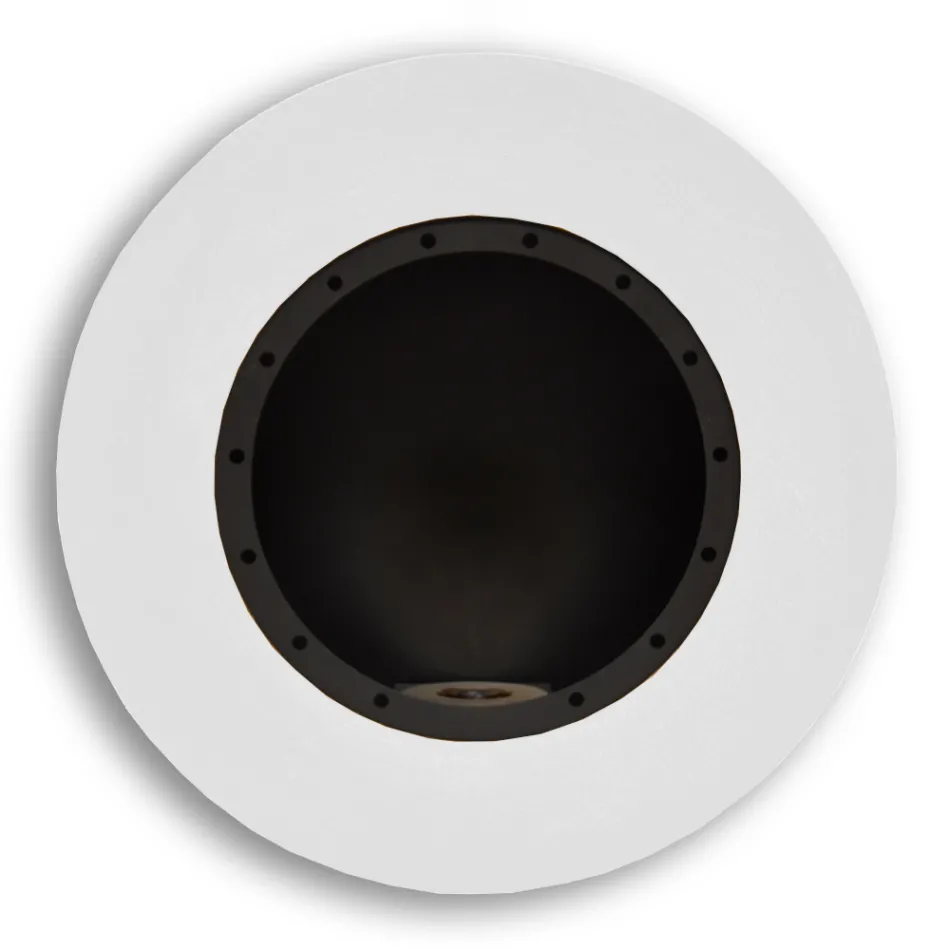 Okrągły ścienny kominek na bioetanol z malowanej stali - Trenton Viadurini