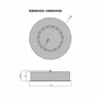 Okrągły ścienny kominek na bioetanol z malowanej stali - Trenton Viadurini