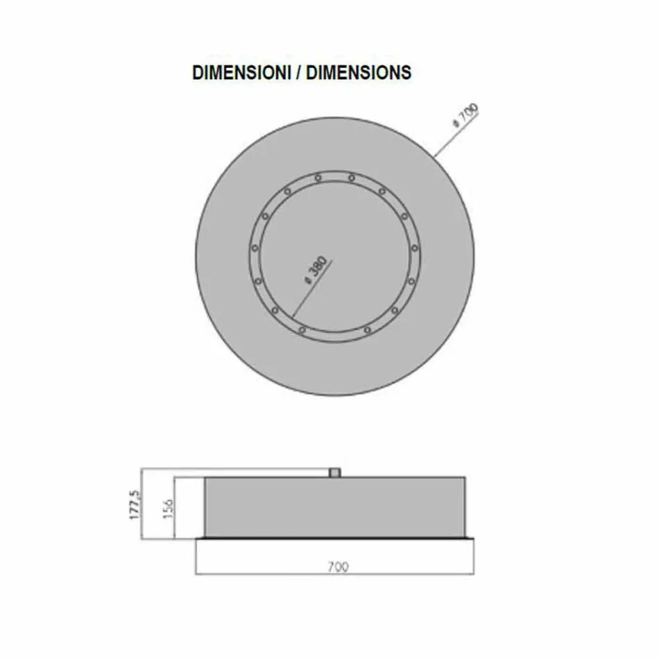 Okrągły ścienny kominek na bioetanol z malowanej stali - Trenton Viadurini