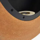 Ścienny kominek na bioetanol ze stali malowanej o owalnym kształcie - Guiscard Viadurini