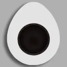 Ścienny kominek na bioetanol ze stali malowanej o owalnym kształcie - Guiscard Viadurini