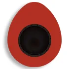 Ścienny kominek na bioetanol ze stali malowanej o owalnym kształcie - Guiscard Viadurini