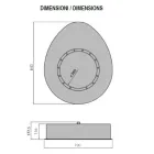 Ścienny kominek na bioetanol ze stali malowanej o owalnym kształcie - Guiscard Viadurini